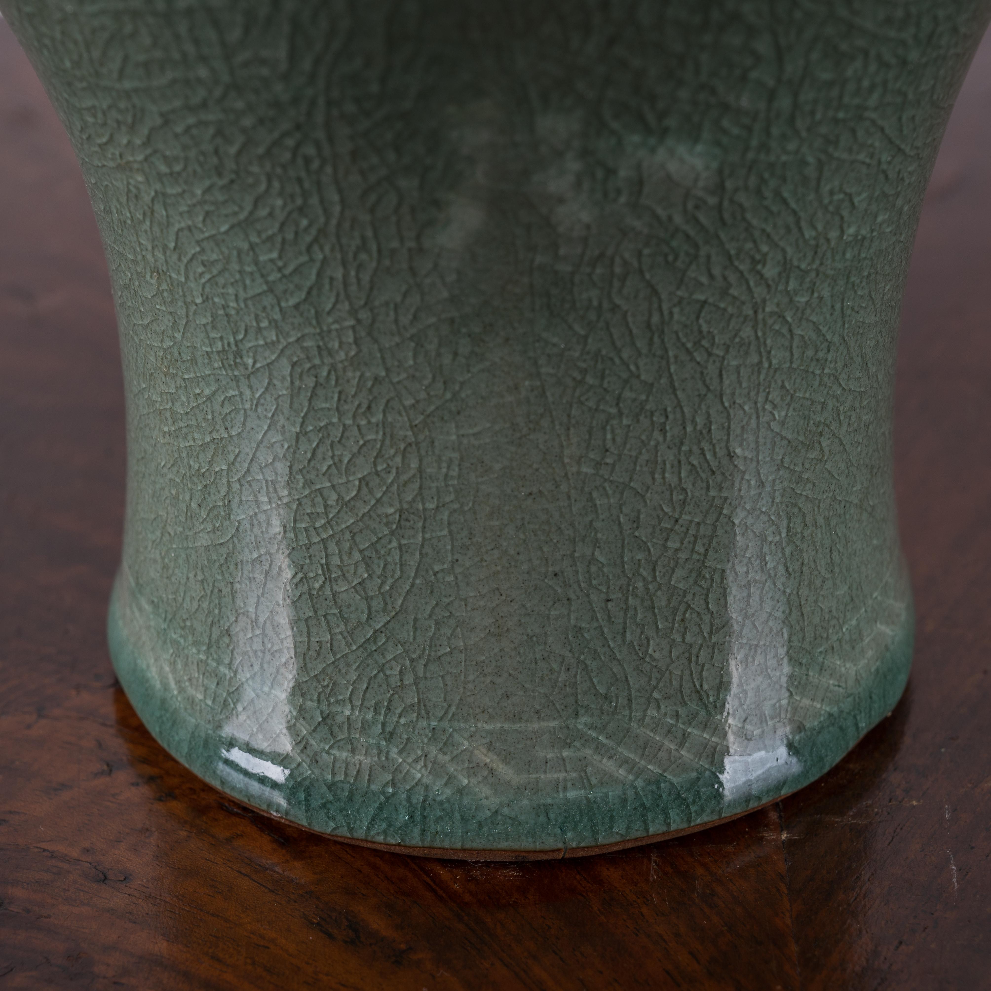 Korean Goryeo Style Maebyeong Crane Vase For Sale 6
