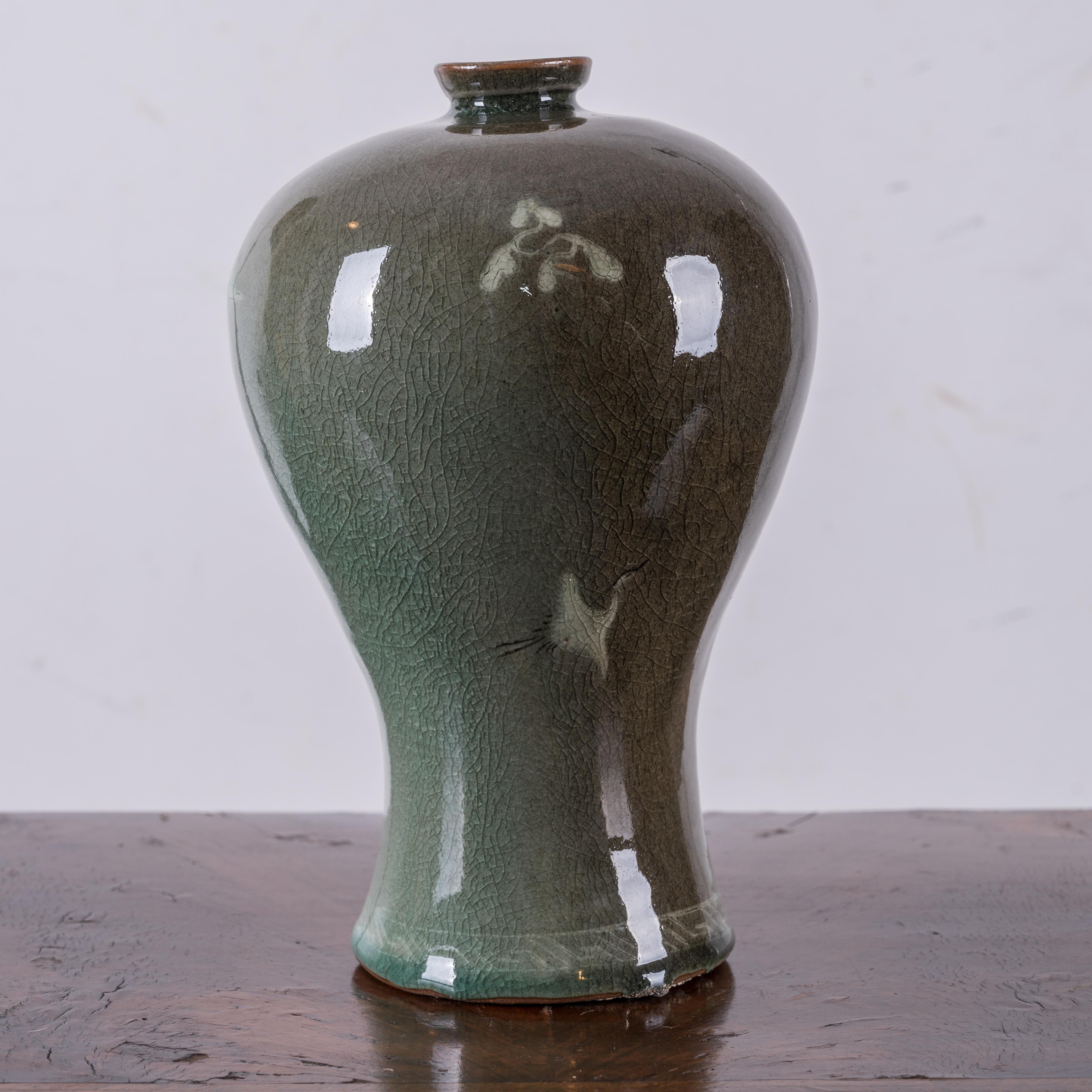 Other Korean Goryeo Style Maebyeong Crane Vase