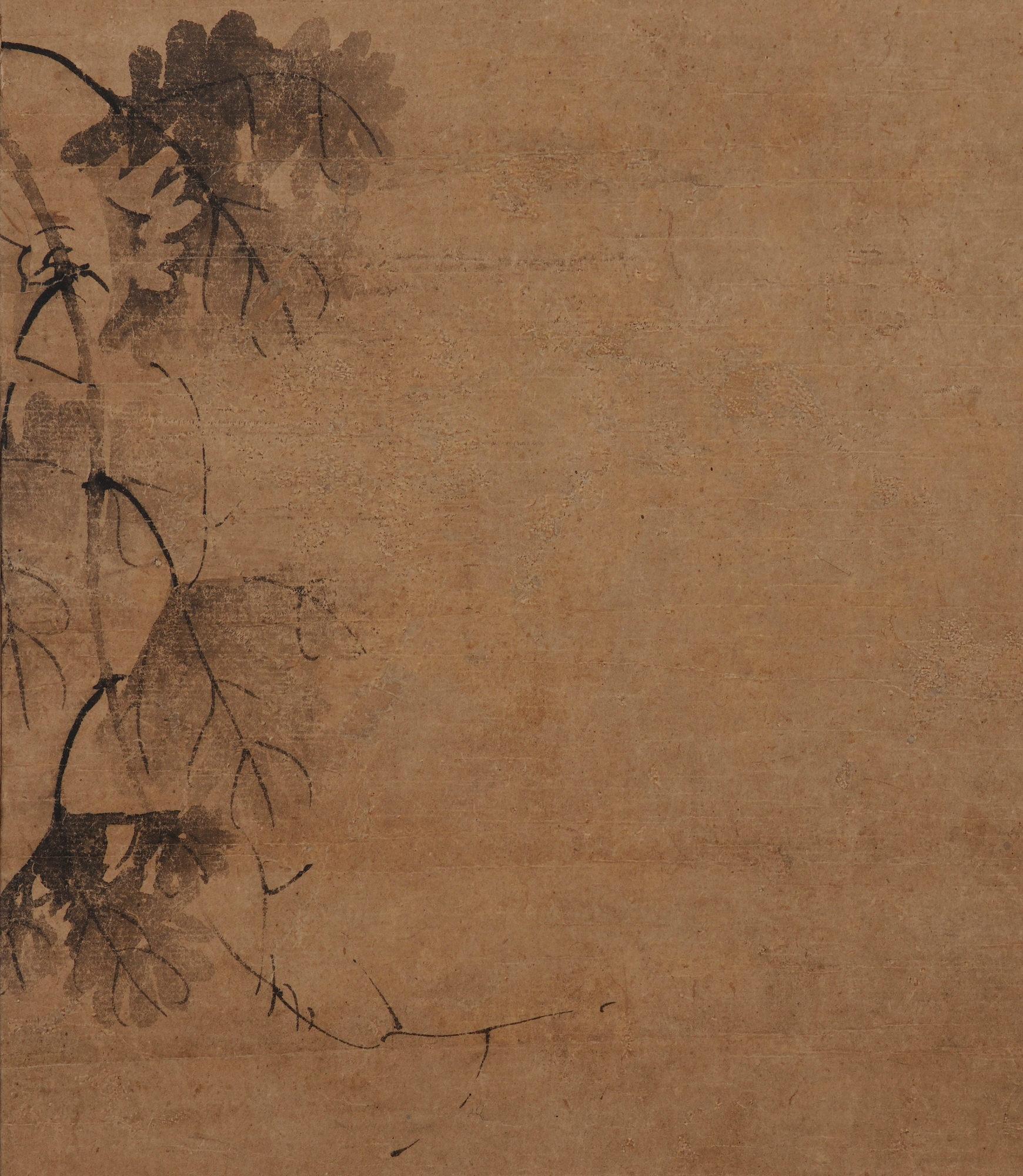 Dipinto a mano Pittura coreana, pannello murale, 17° secolo, vite a inchiostro in vendita