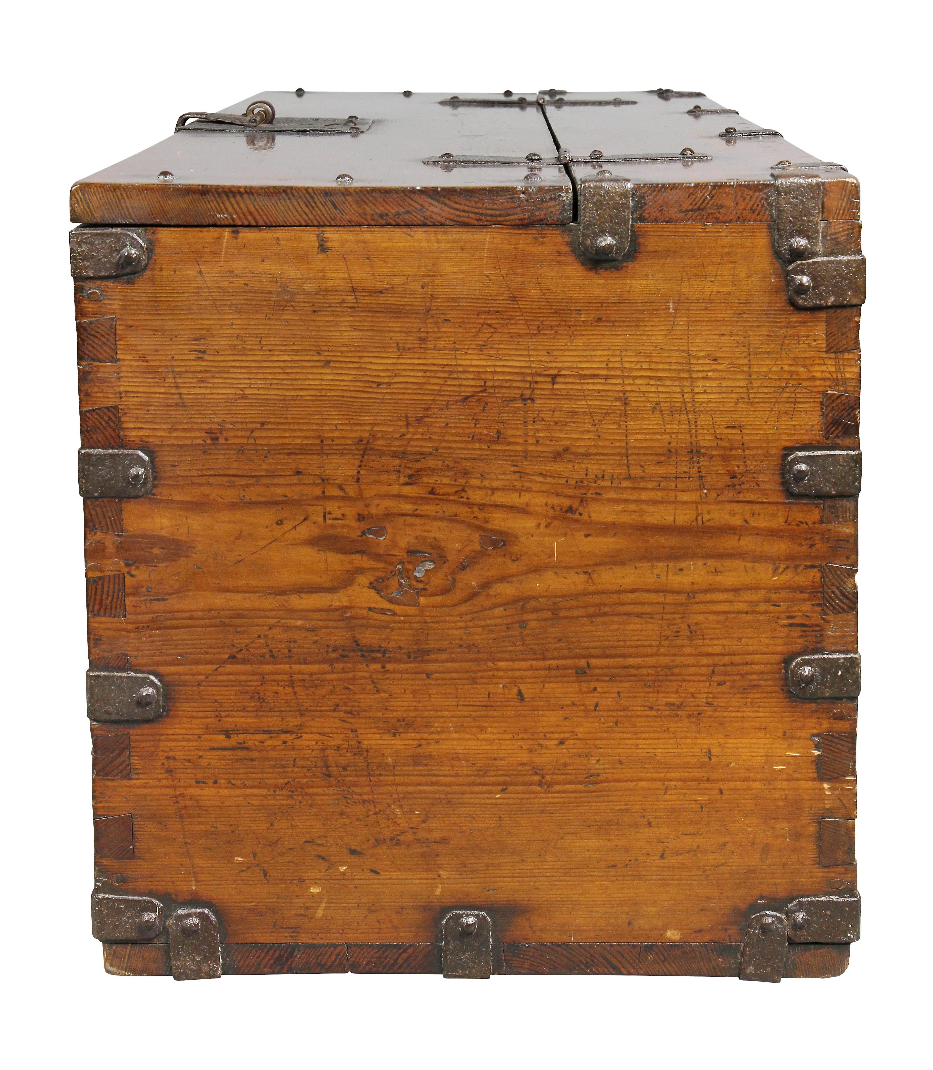 Korean Hardwood and Iron Bound Chest 3