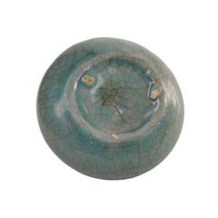 Antique Korean Inlaid Celadon Ceramic Oil Bottle, Goryeo Dynasty