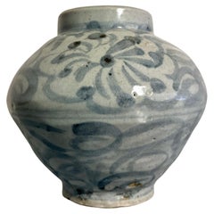 Antique Korean Joseon Blue and White Small Jar, 18th/19th century, Korea
