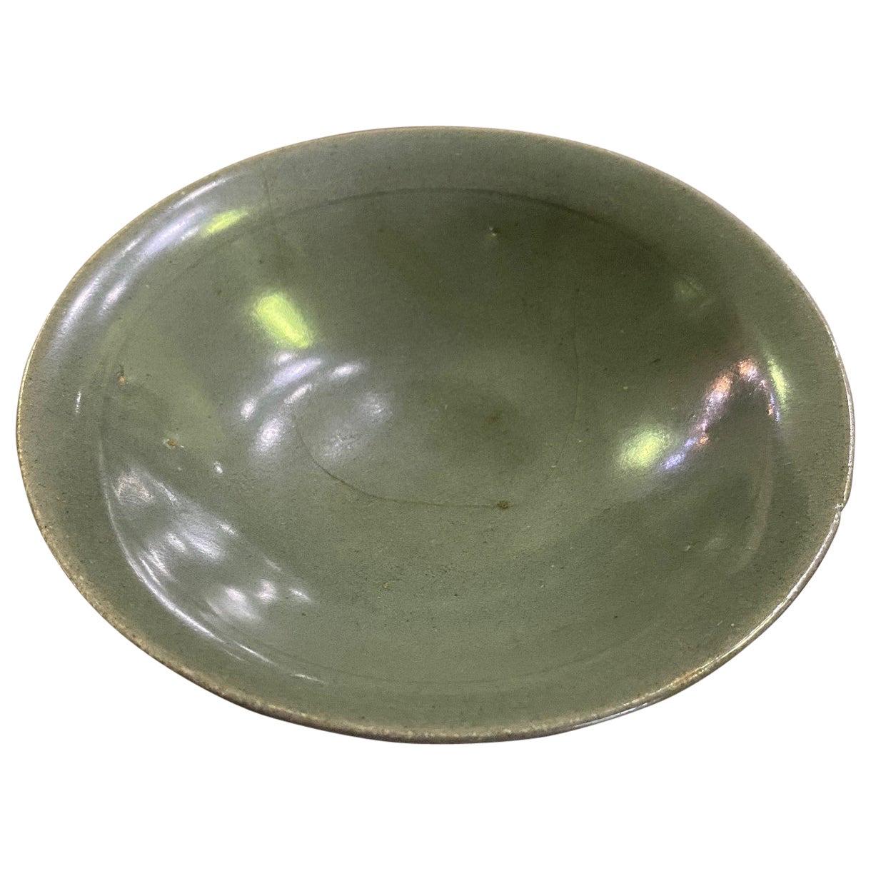Korean Joseon Dynasty Glazed Pottery Ceramic Hakame Chawan Tea Bowl Dish  For Sale at 1stDibs