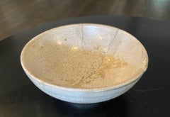 Korean Joseon Dynasty White Crackleware Wabisabi Pottery Ceramic Chawan Tea Bowl