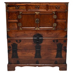 Korean Keyaki Storage Chest, c. 1900