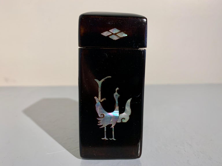 korean cigarette holder Korean Lacquer Mother of Pearl Inlay Cigarette Box, 1930's, Korea at  1stDibs