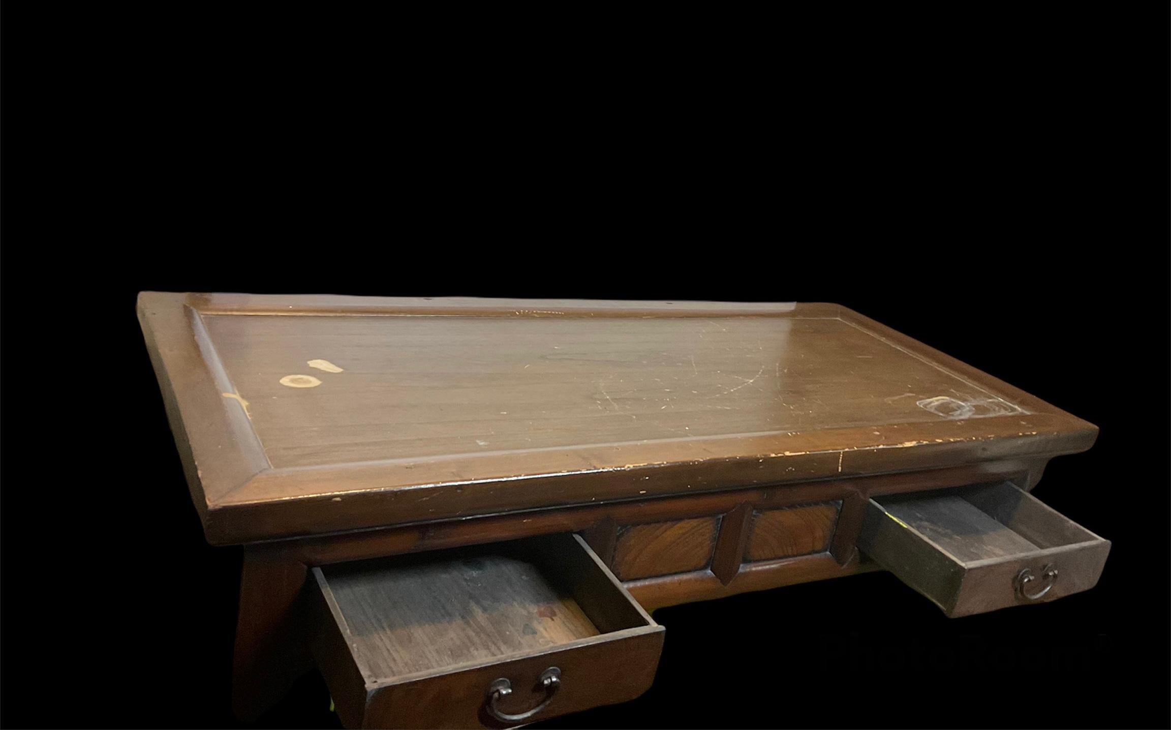 Fait main Grand meuble de rangement/châtre coréen en bois d'orme en vente