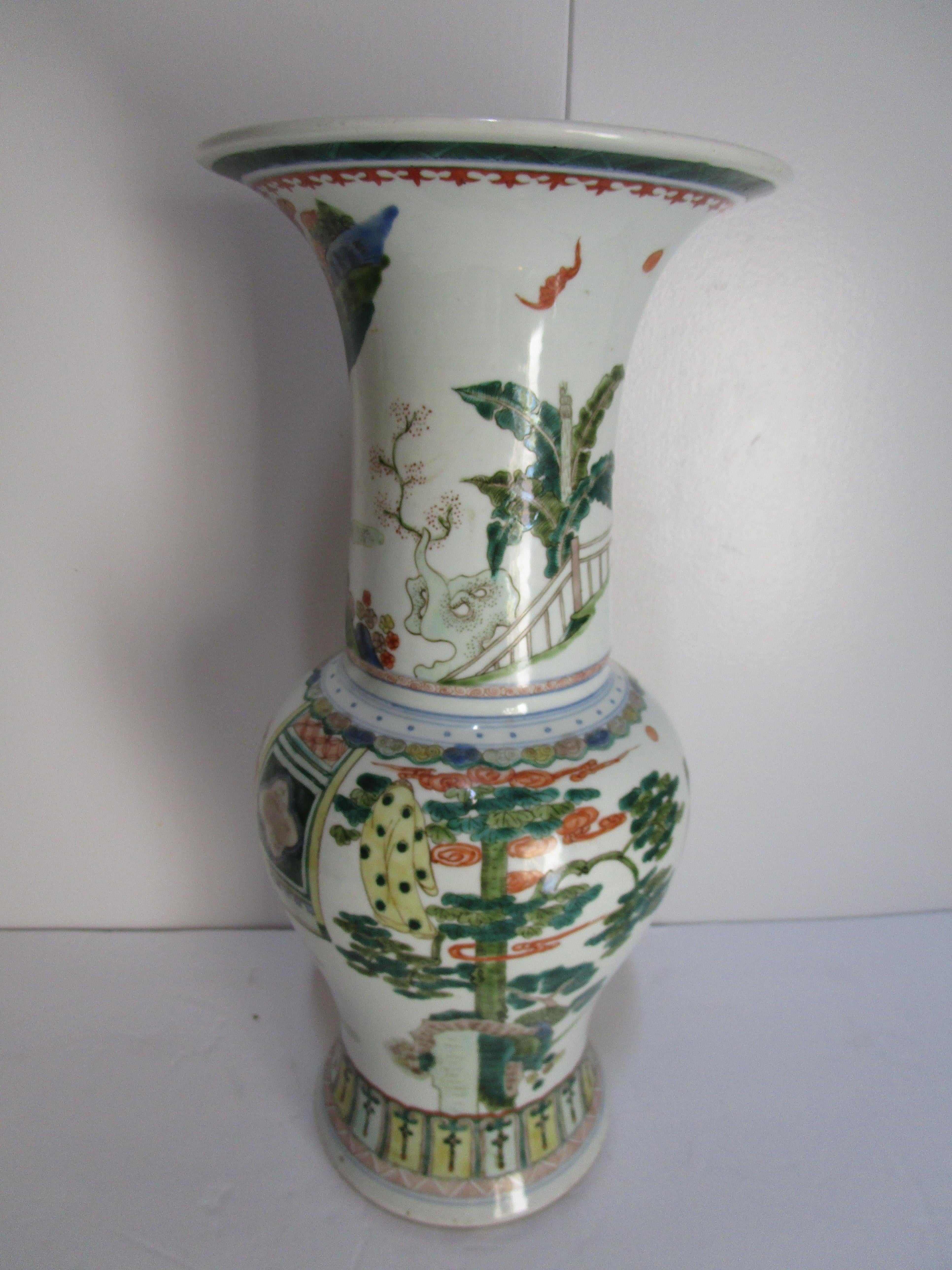 The hand painting of this vase is intricate and detailed  and is typical of
a Maebyeong or Korean Baluster vase, unsigned and unmarked, but based on the decorations, it looks mid 20th century, handmade and hand-painted. 
Korean baluster vases, also