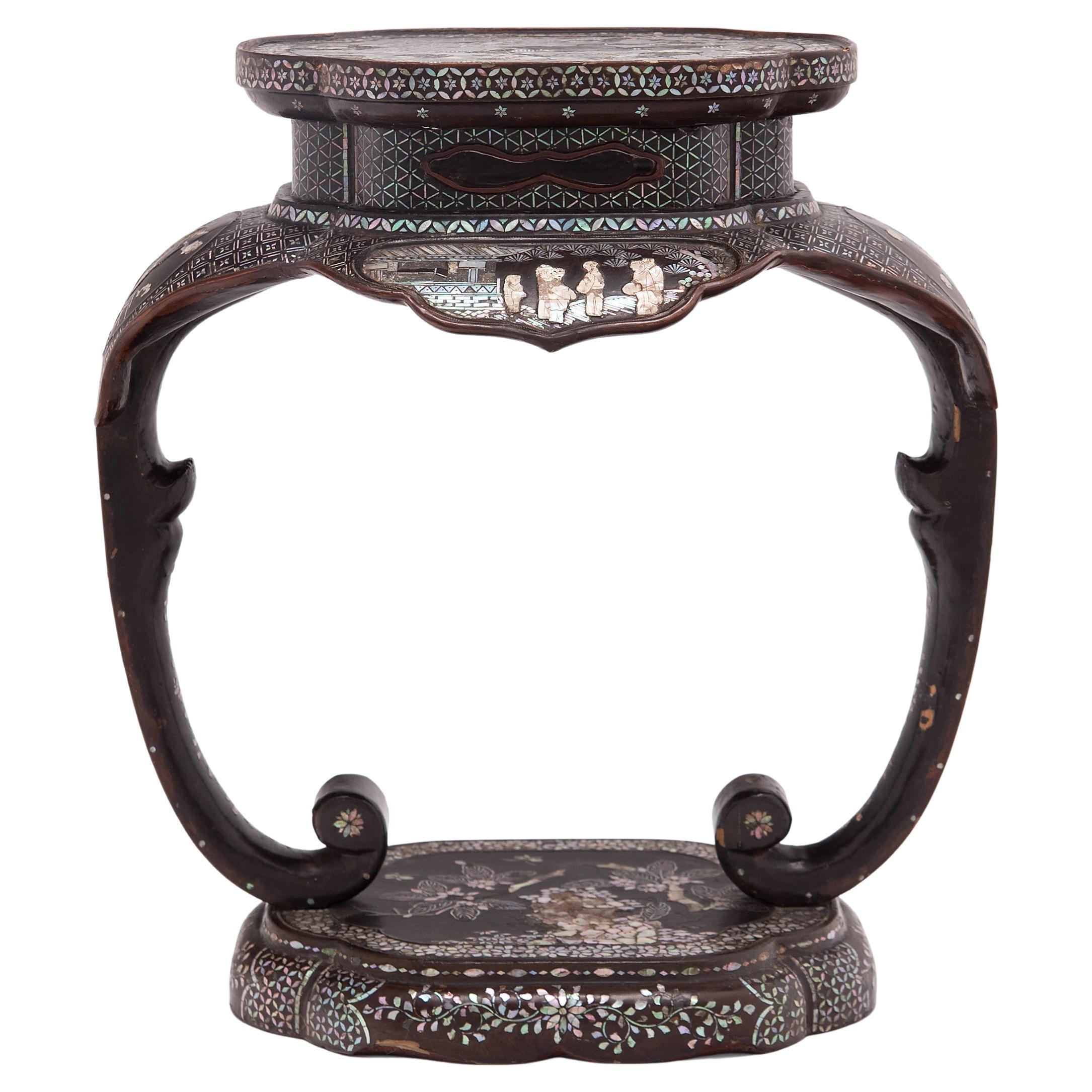 Korean Mother-of-Pearl Stool For Sale