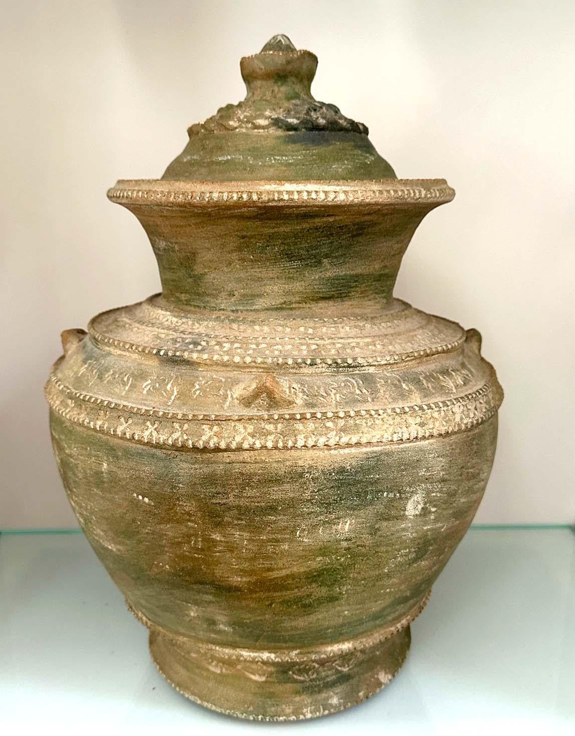 Korean Pottery Funerary Urn Unified Silla  For Sale 9