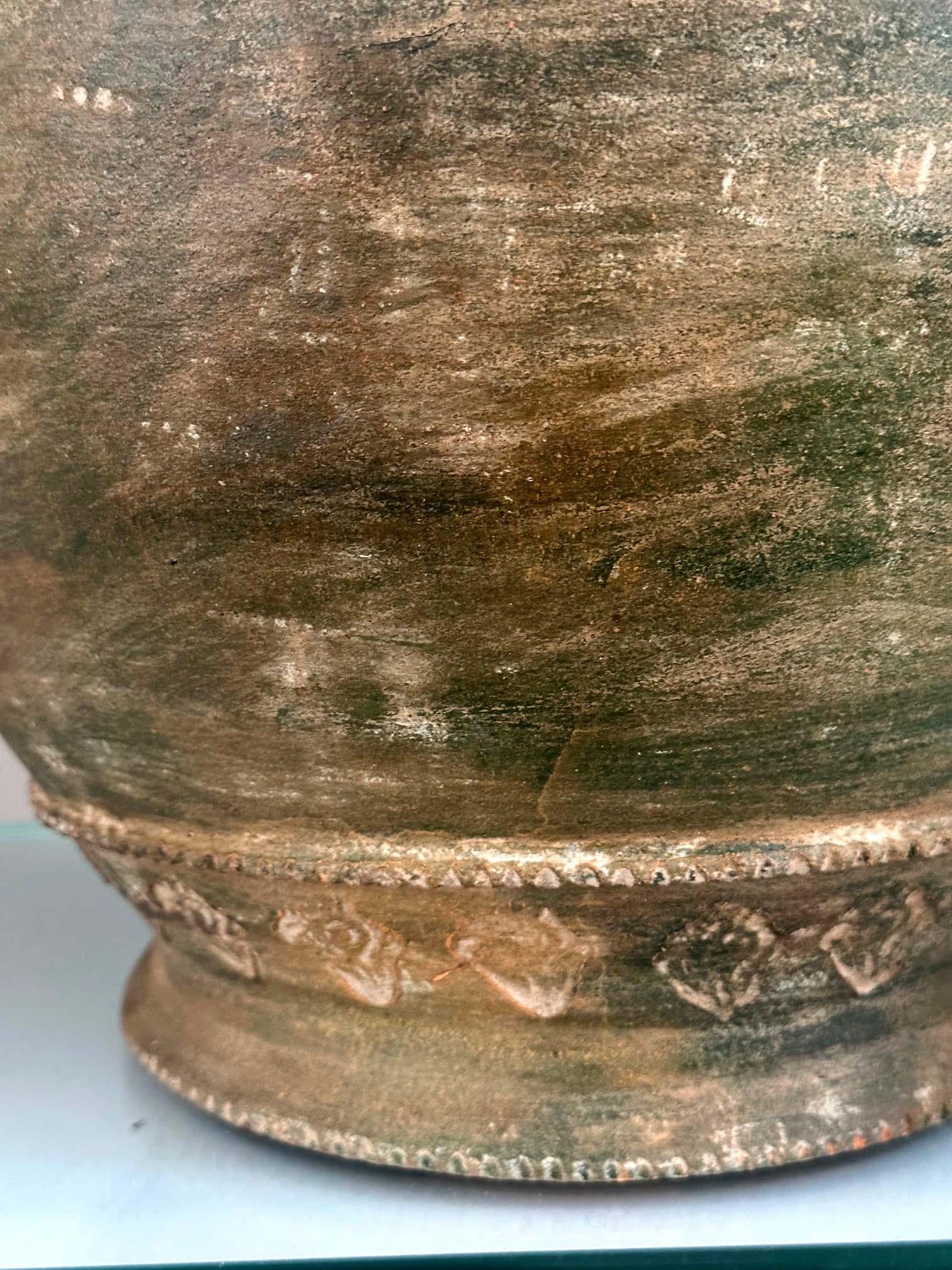 18th Century and Earlier Korean Pottery Funerary Urn Unified Silla  For Sale