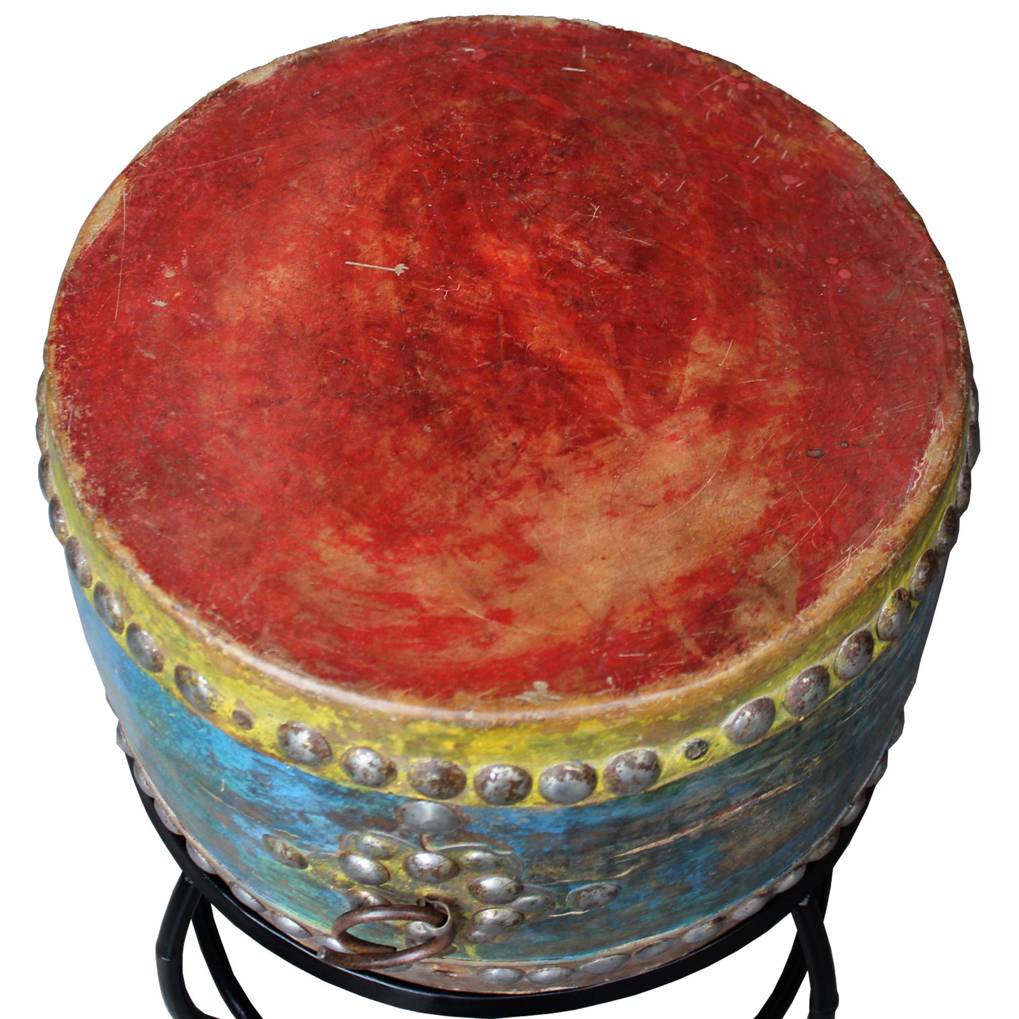 Korean Shaman's Drum on Stand In Good Condition In San Francisco, CA