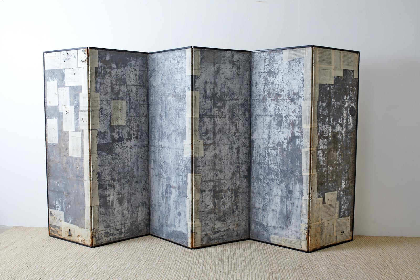 Korean Six-Panel Screen of Legendary Chinese Figures For Sale 12