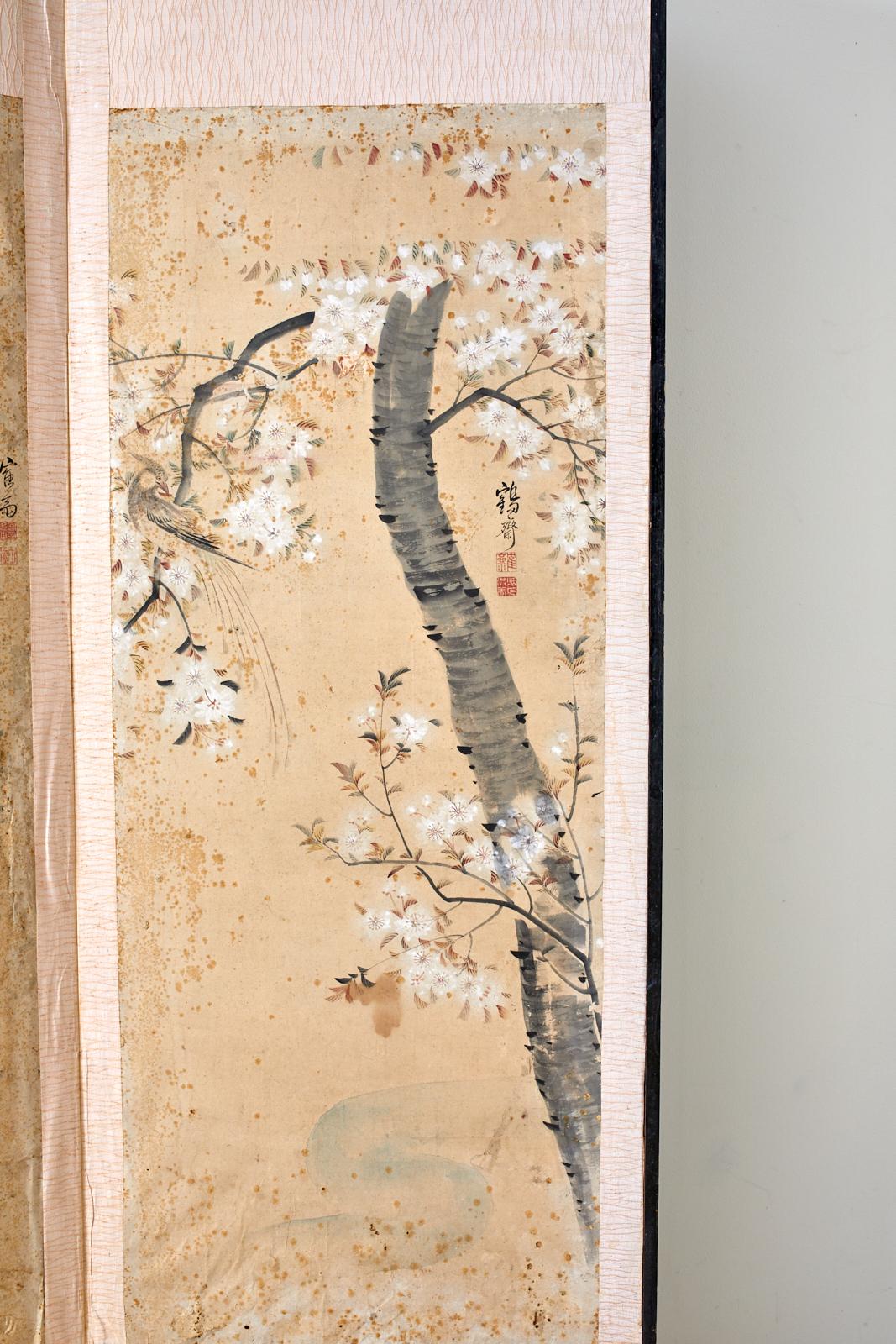 20th Century Korean Six-Panel Screen of Legendary Chinese Figures