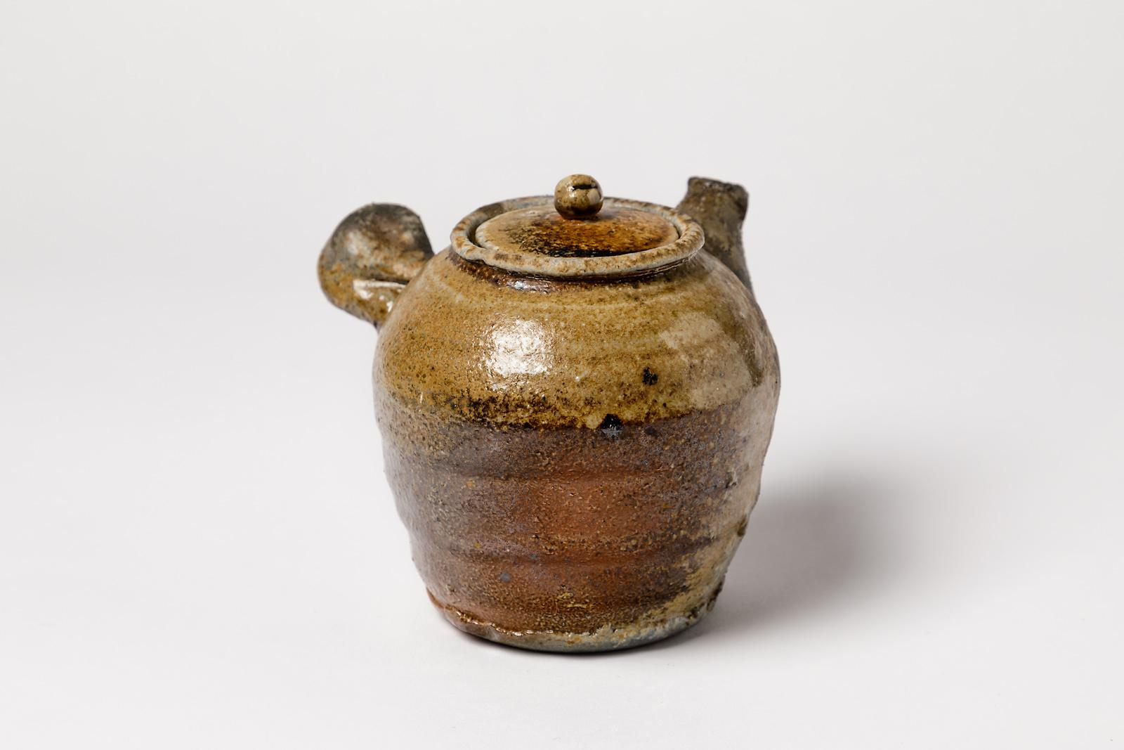 Koreanischer Teetopf aus Steingutkeramik von Seung Ho Yang Korea und La Borne Artist (Moderne der Mitte des Jahrhunderts) im Angebot