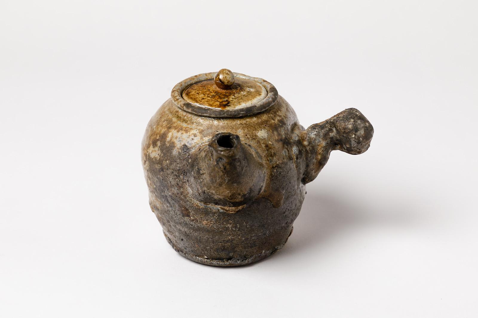 French Korean Stoneware Ceramic Tea-Pot by Seung Ho Yang Korea and La Borne Artist For Sale
