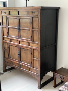 Korean Tansu Elmwood Cabinet, Early 20th Century