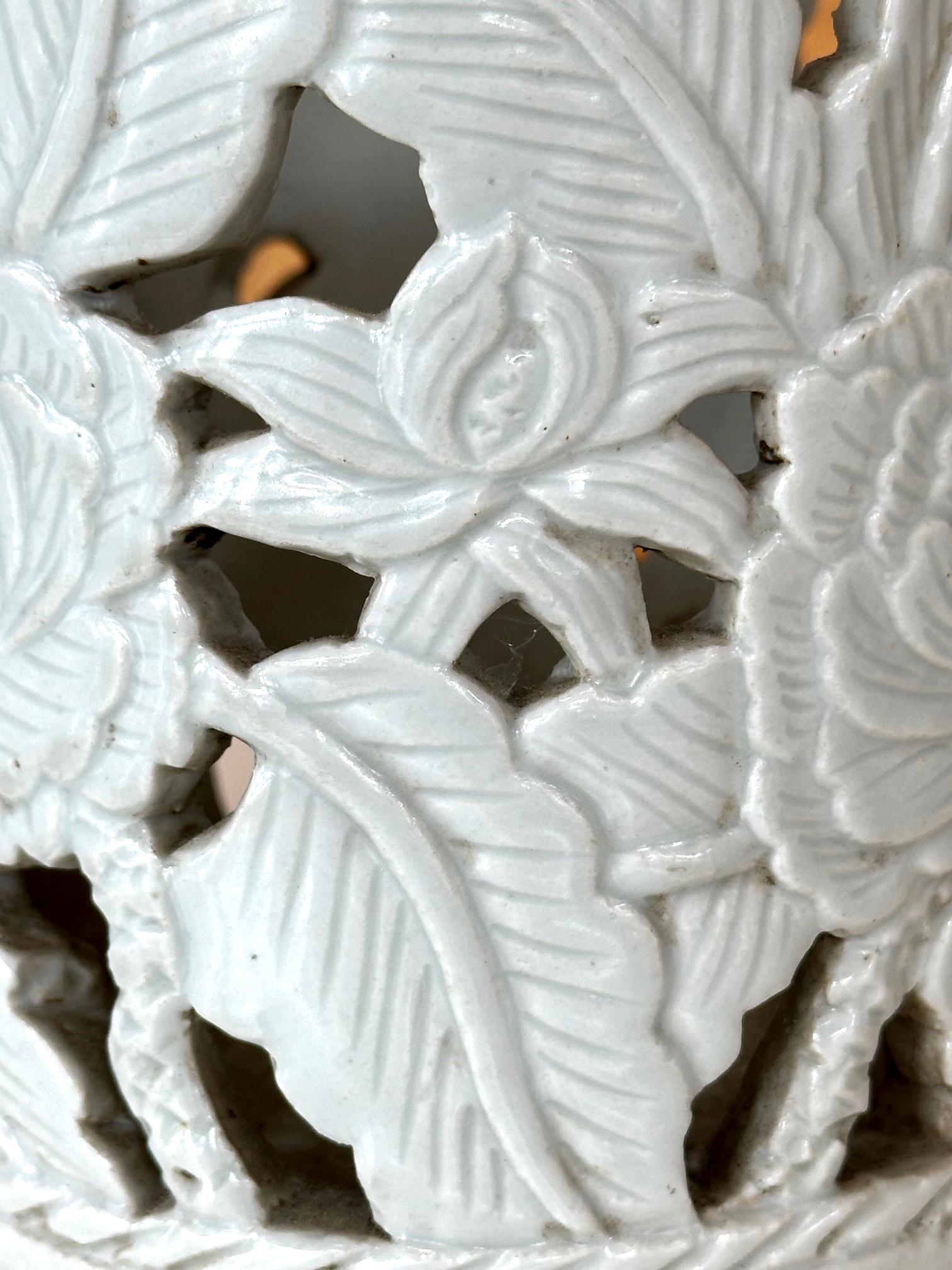 Korean White Ceramic Brush Holder Joseon Dynasty For Sale 6