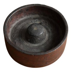 Cendrier coréen ancien en bois / époque Joseon / XIXe siècle / Art populaire coréen