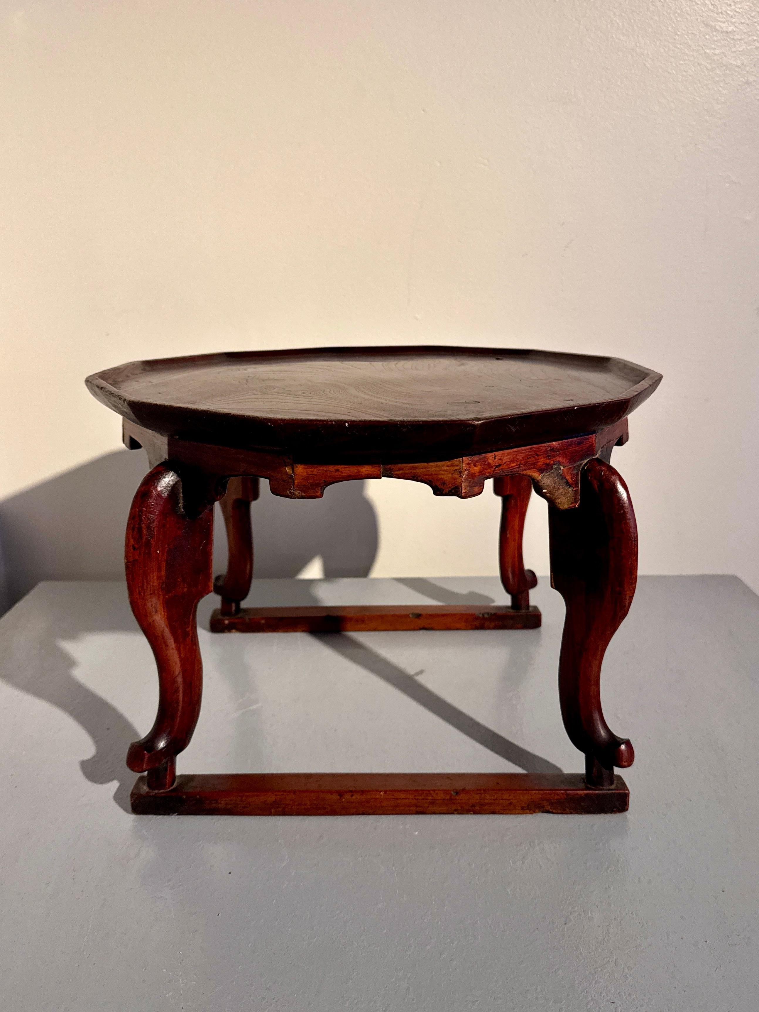 19th Century Korean Zelkova Wood Tray Table, Soban, Joseon Dynasty, Mid 19th century, Korea For Sale