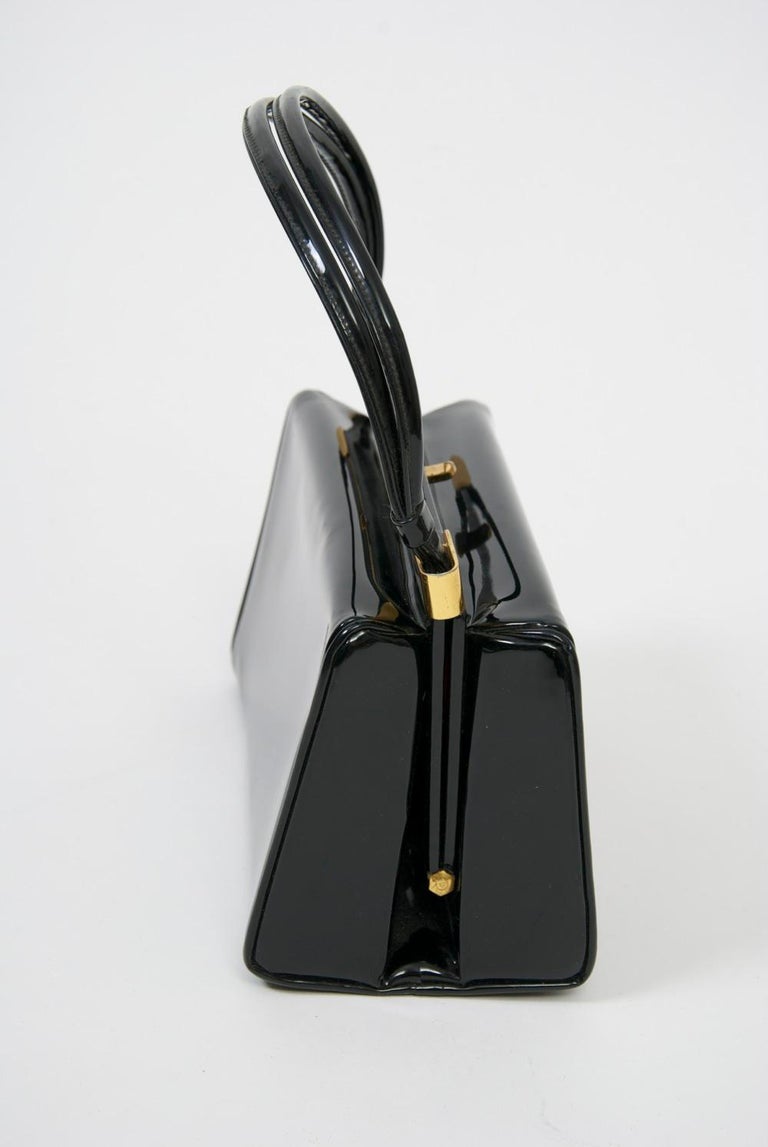 Koret Black Patent Handbag For Sale 1