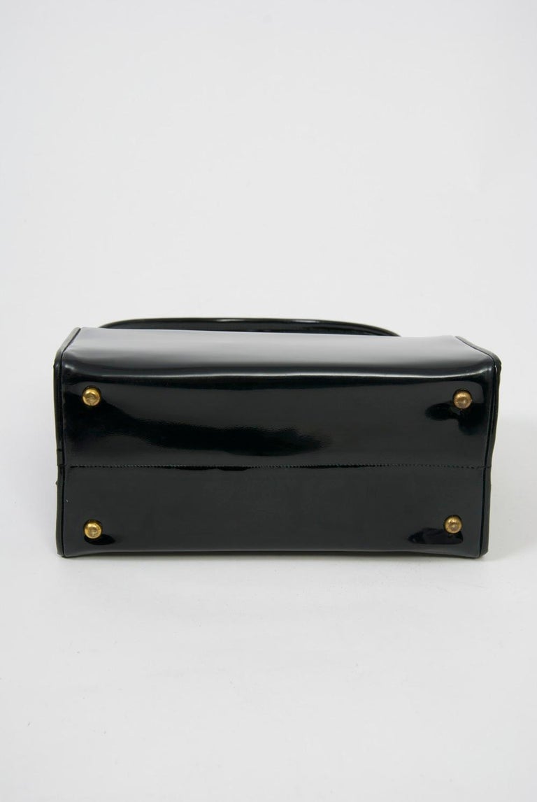 Koret Black Patent Handbag For Sale 2
