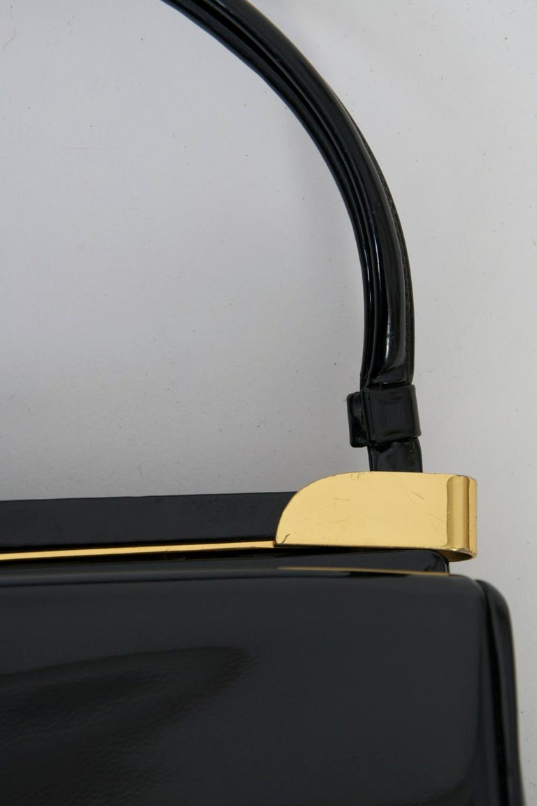 Koret Black Patent Handbag For Sale 4