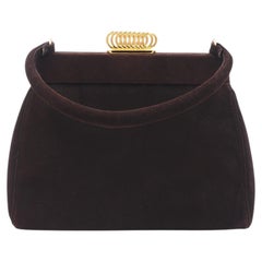 Koret Brown Suede With Gold Hardware Handbag