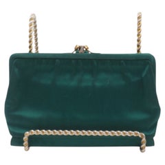 Koret Green Satin Clutch