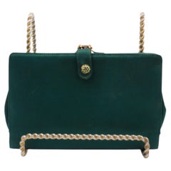 Koret Green Satin Clutch