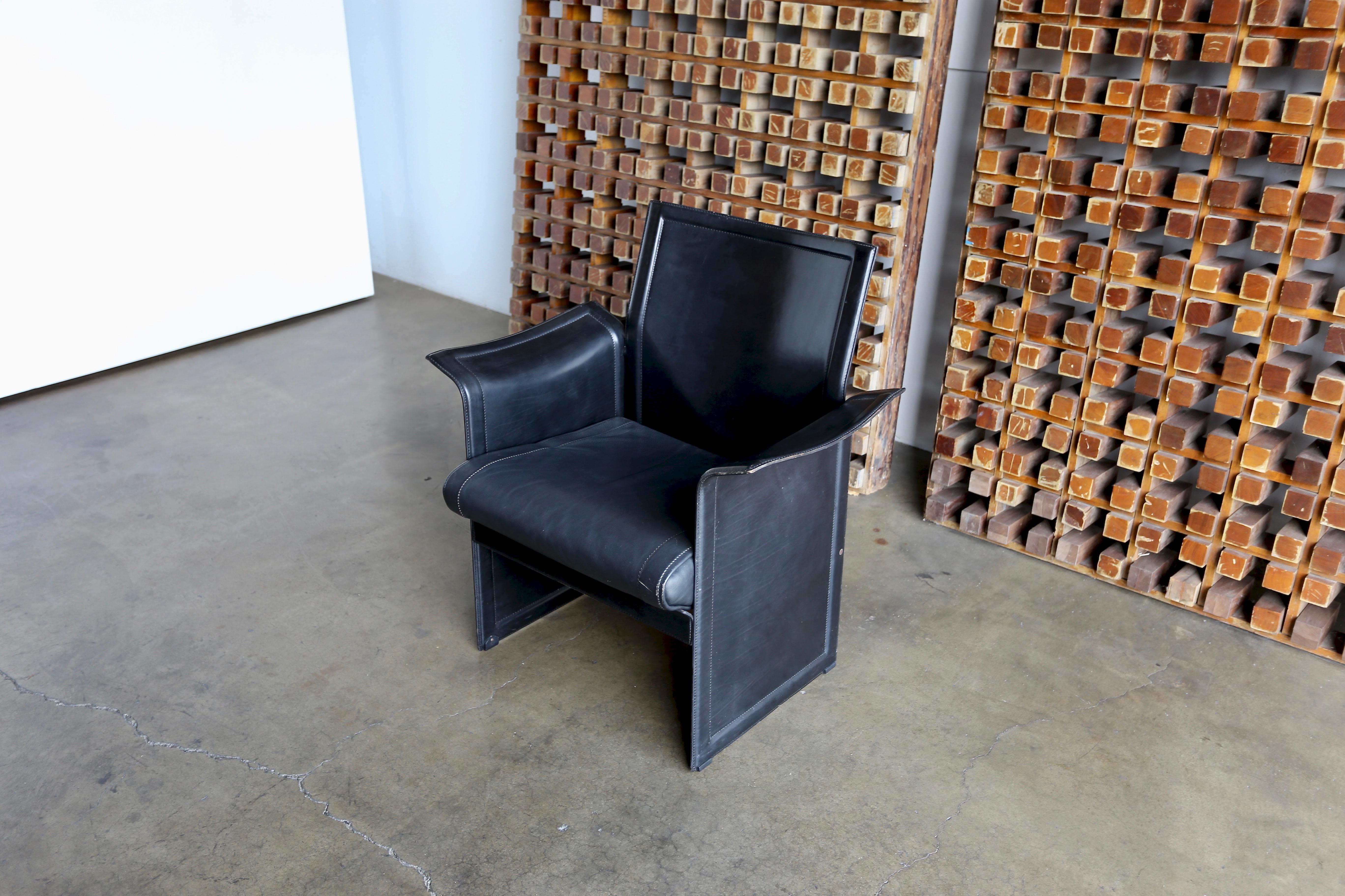 Korium Leather Armchairs by Tito Agnoli for Matteo Grassi 4