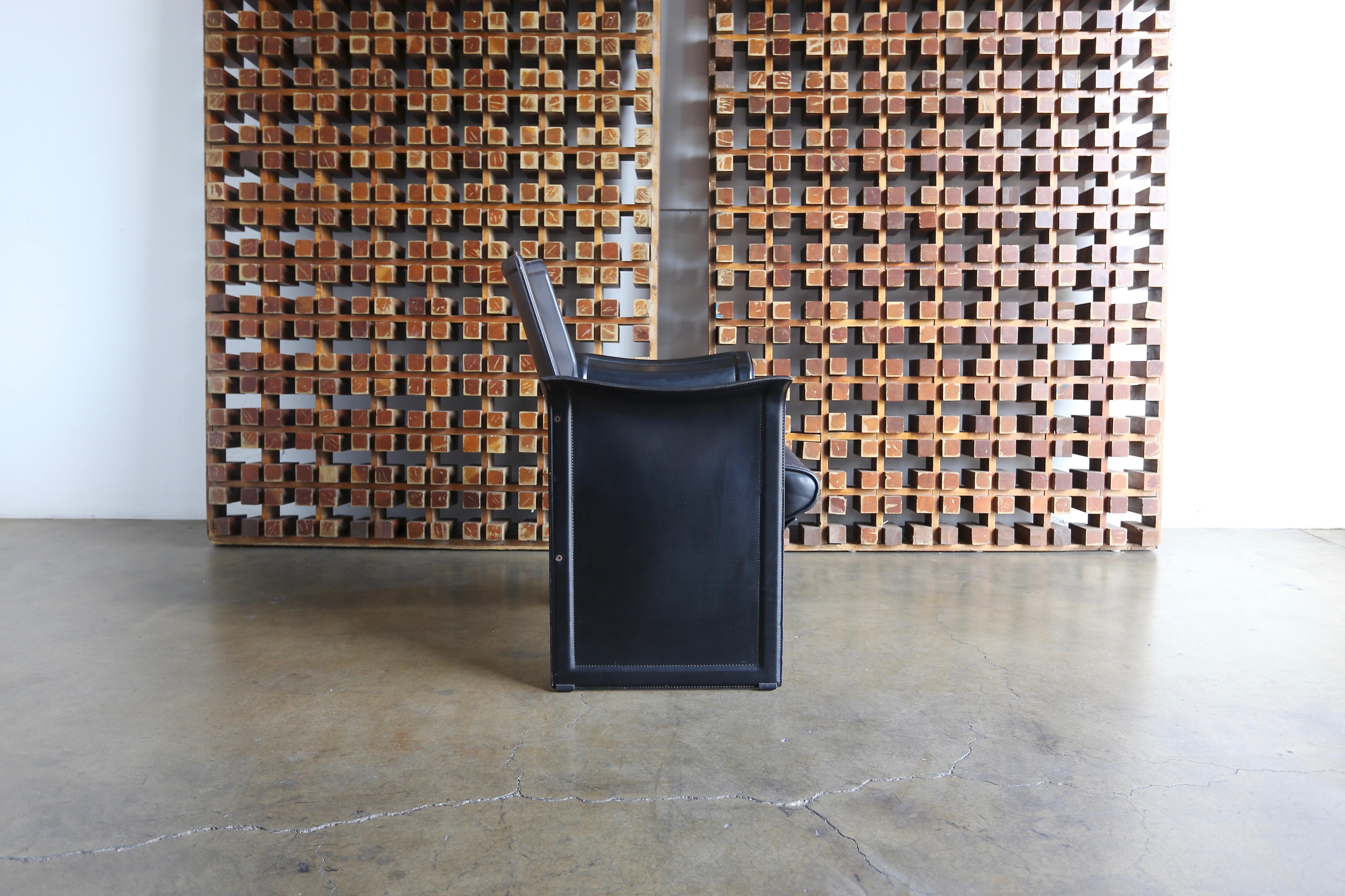 Korium Leather Armchairs by Tito Agnoli for Matteo Grassi 6