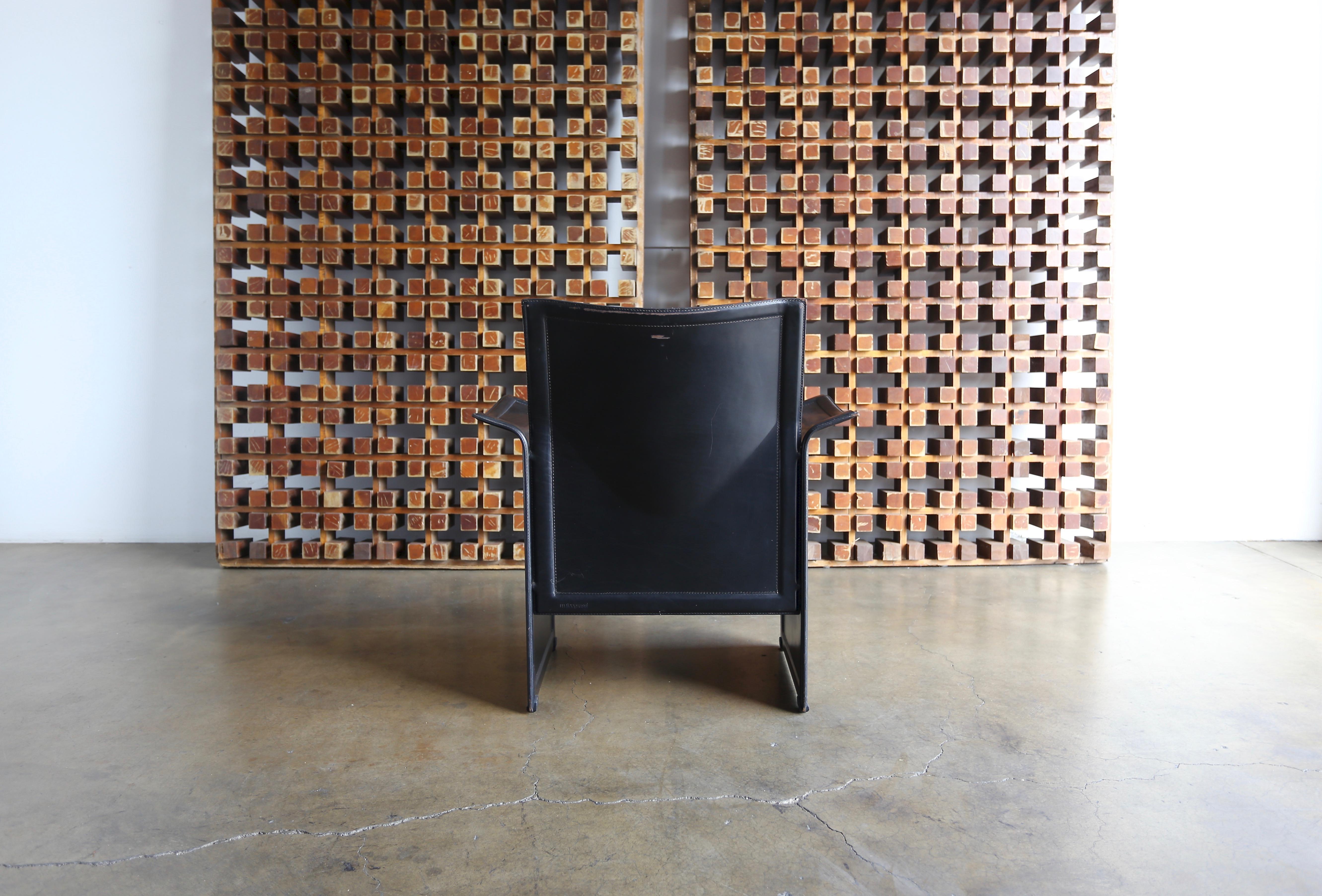 Korium Leather Armchairs by Tito Agnoli for Matteo Grassi 7