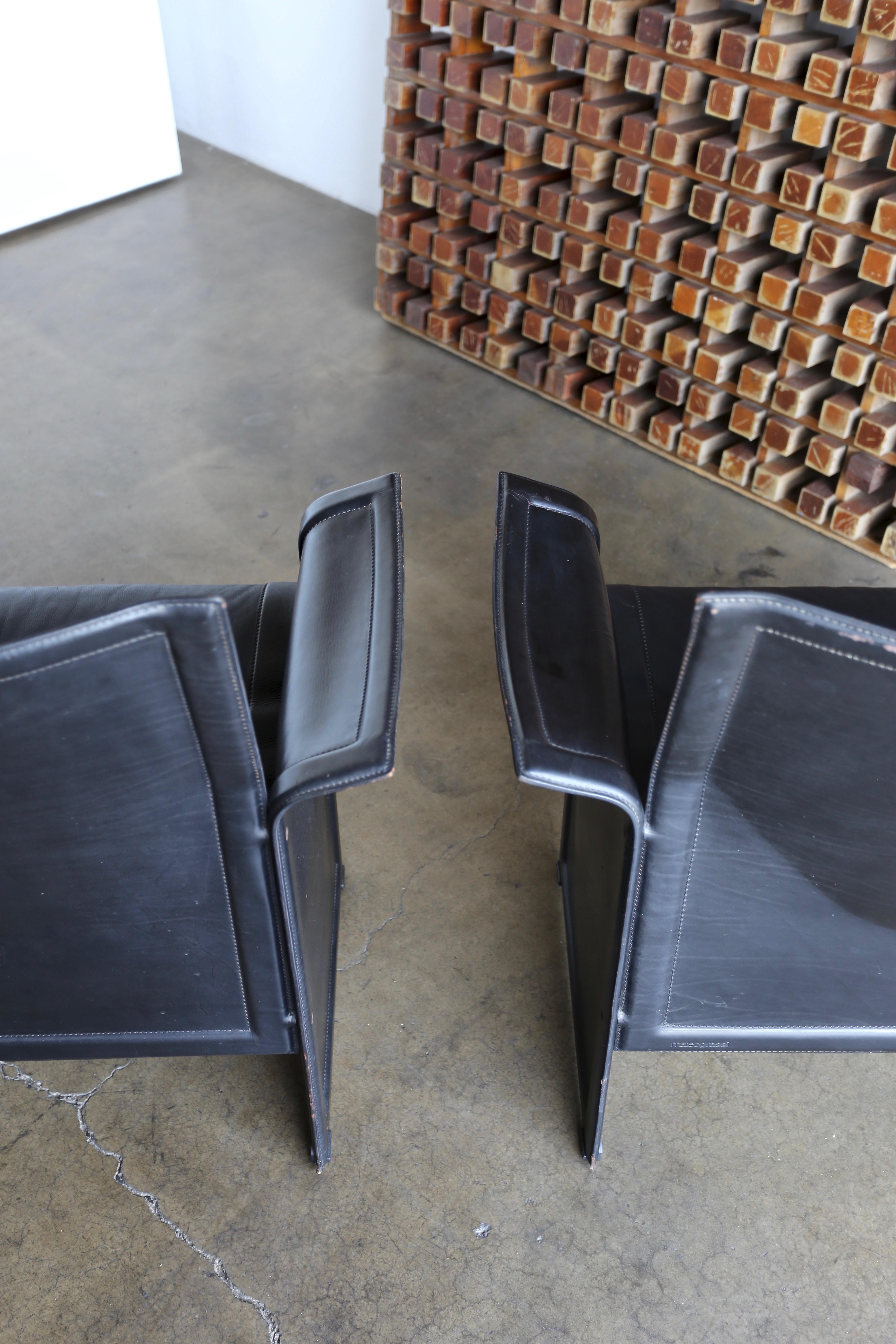 Korium Leather Armchairs by Tito Agnoli for Matteo Grassi 8