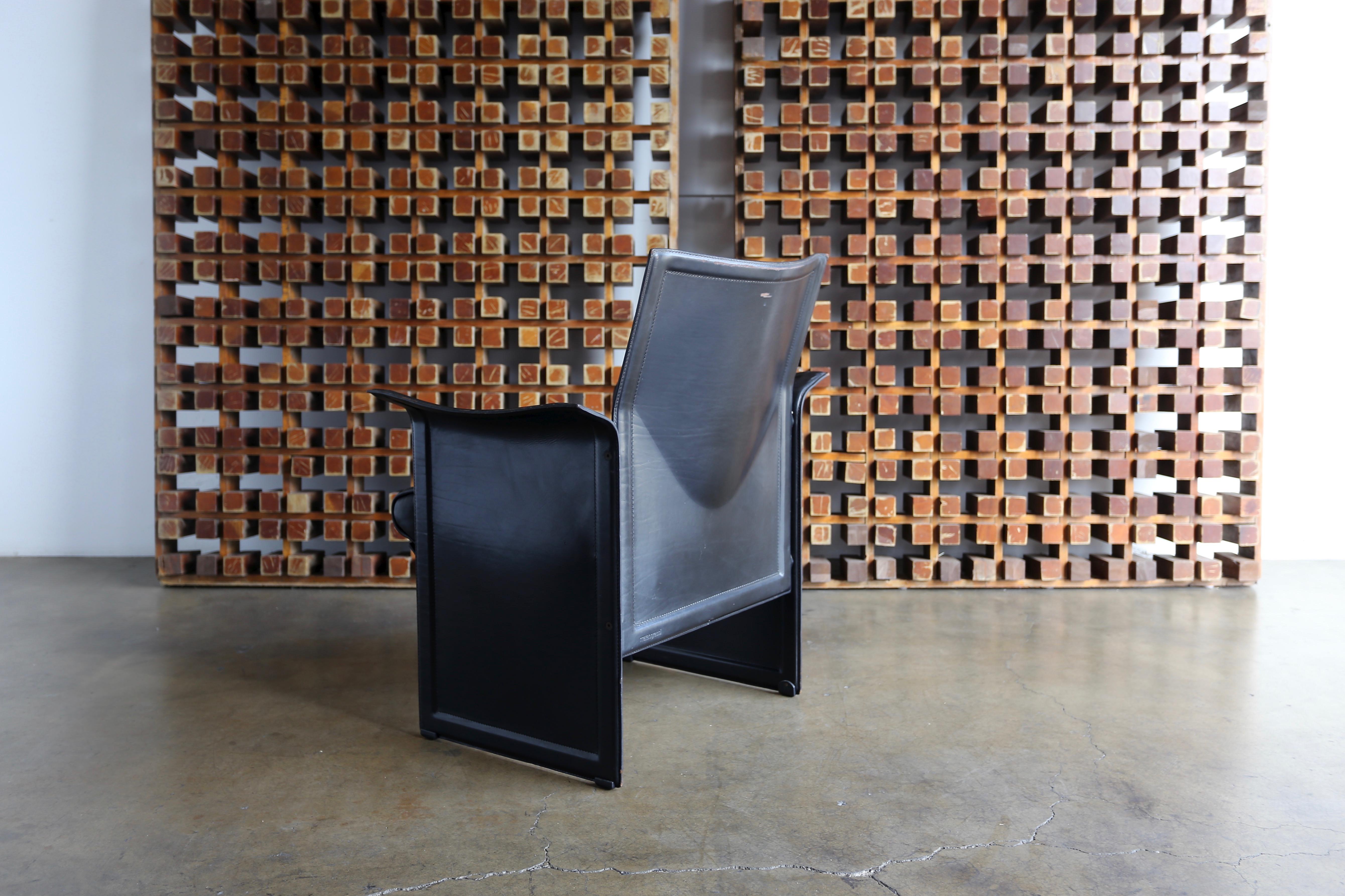 Korium Leather Armchairs by Tito Agnoli for Matteo Grassi 9