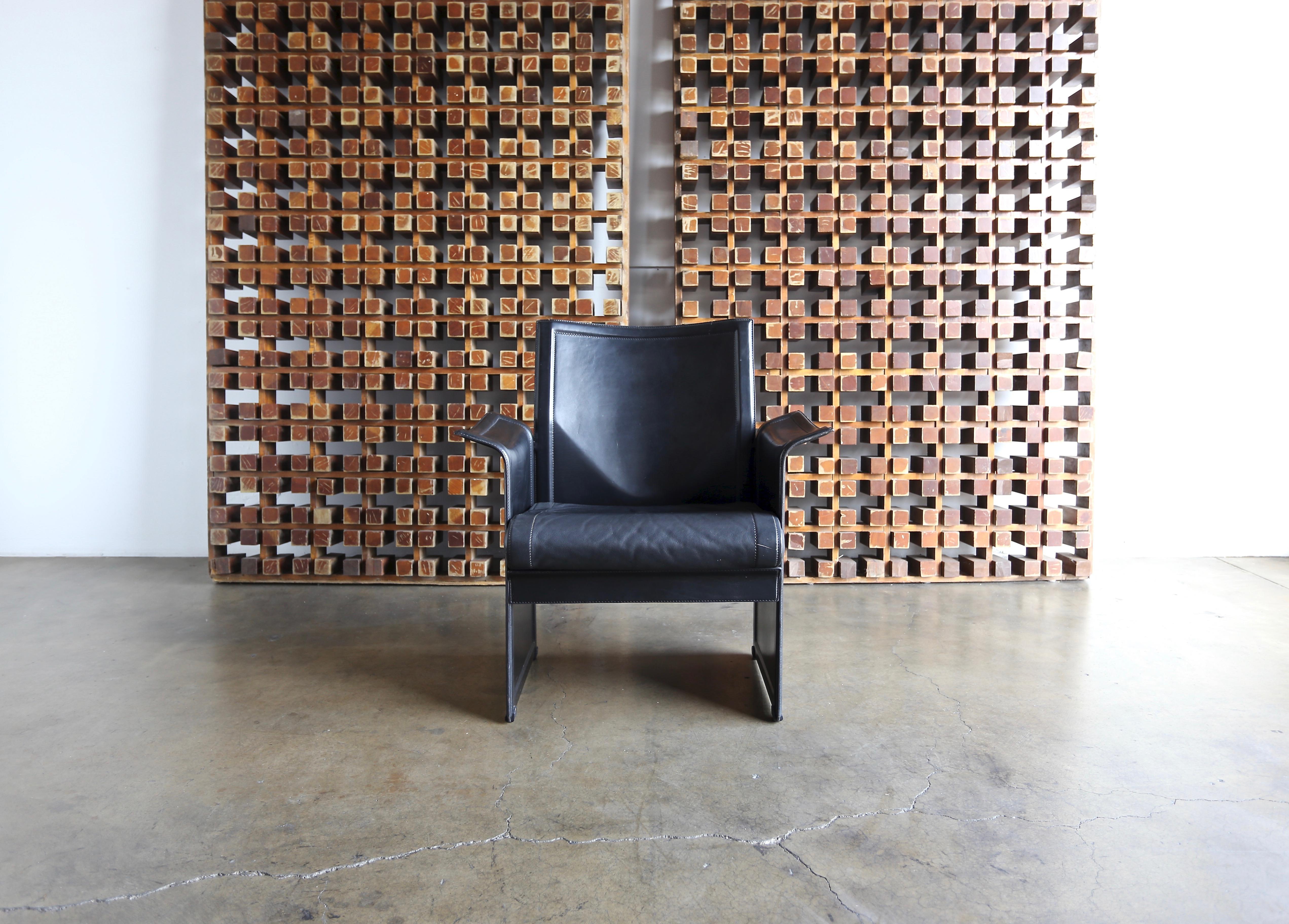Korium Leather Armchairs by Tito Agnoli for Matteo Grassi 3