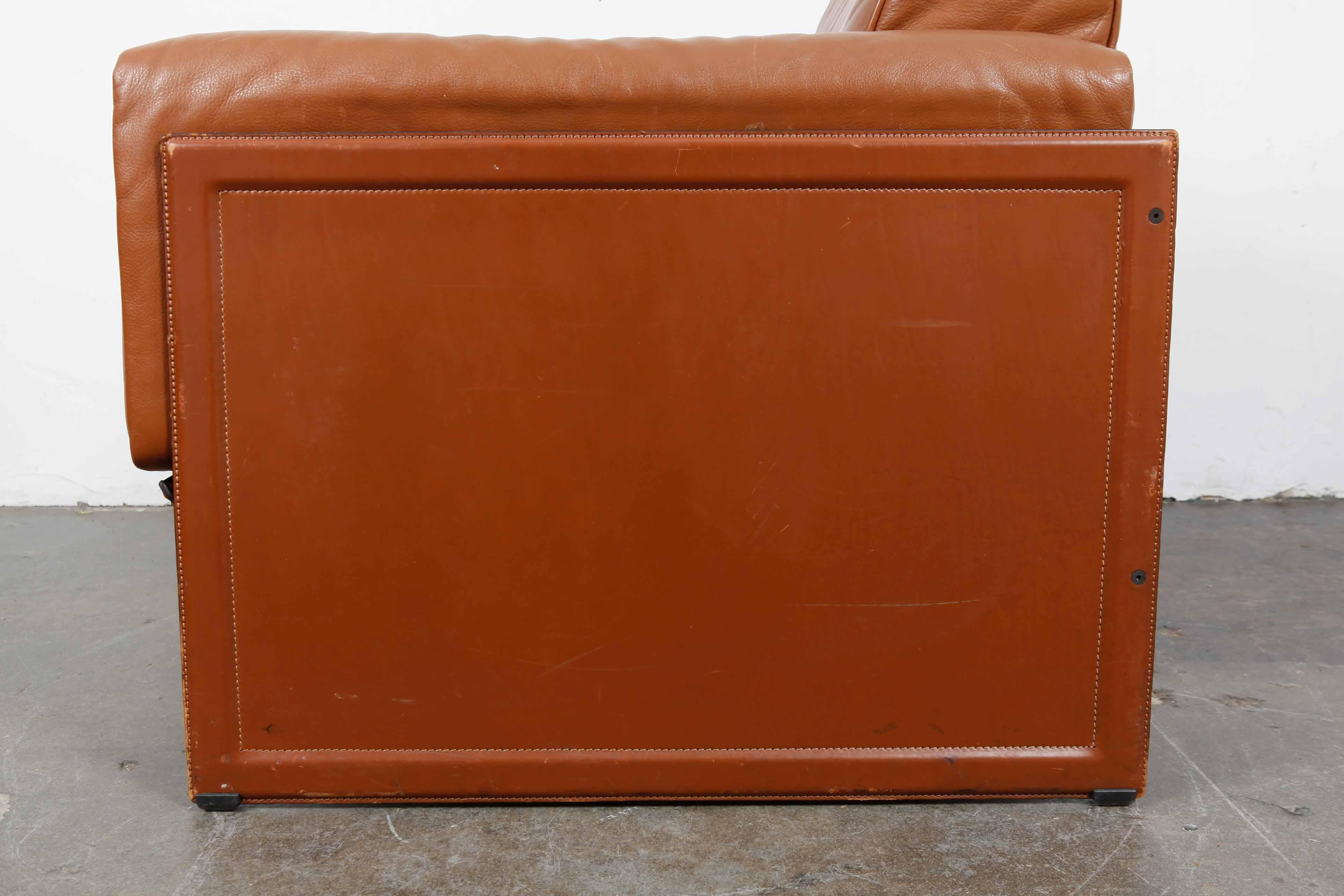 'Korium' Leather Lounge Chair by Tito Agnoli for Matteo Grassi, 1980 5