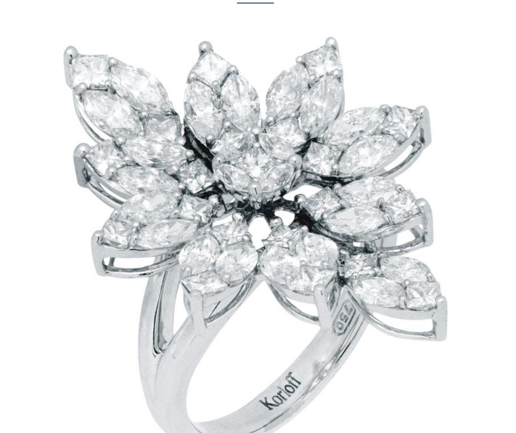 Marquise Cut Korloff Diamond Ring For Sale