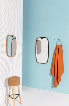 Kormirò Mirror in Black Cork and Extra Light Mirror by Discipline Lab