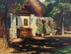 1923 Cottage Painting by Hungarian Artist Koronthály Jenő