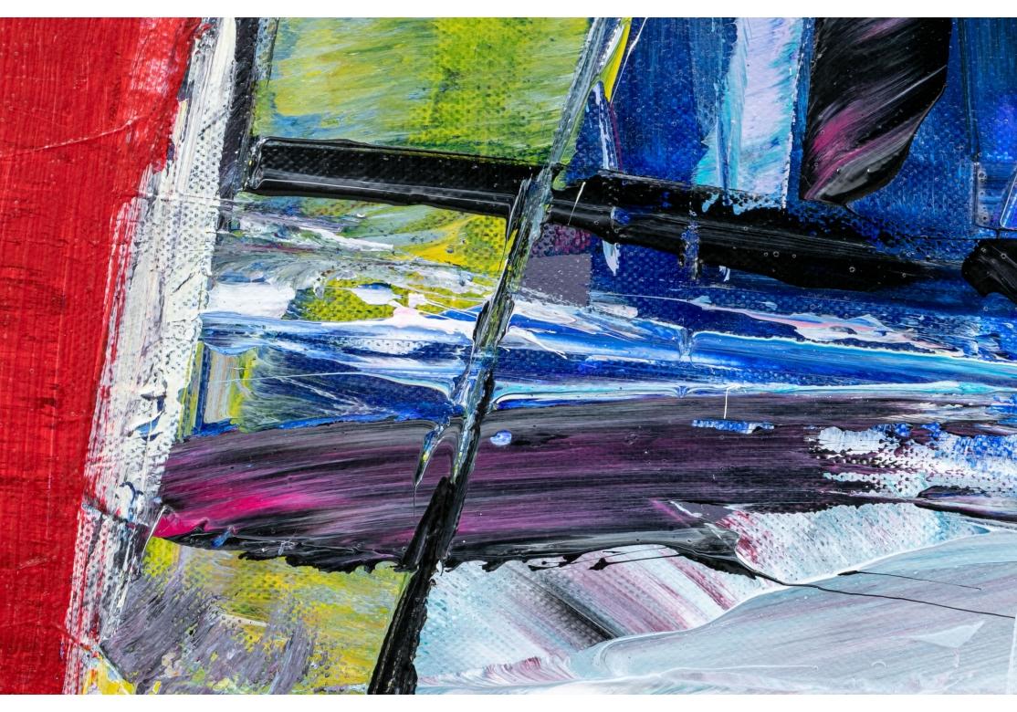 Koroush Namazi (Iraner, 20-21 n. Chr.) Contemporary Colorful Acrylic Cubist Style im Zustand „Gut“ im Angebot in Bridgeport, CT