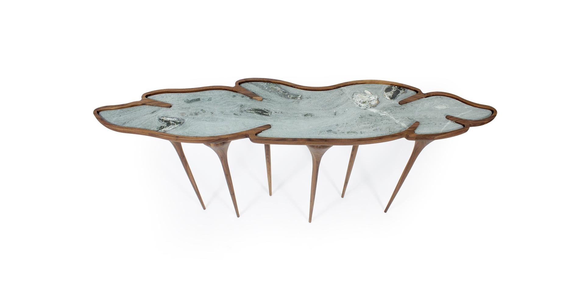 Korowai console is an elegant piece, made of walnut wood with green marble on the top. The console dazzles in interior designs with organic style decor.
This is one of the most impressive World Heritage reported by Alma de Luce, to inspire all of us.