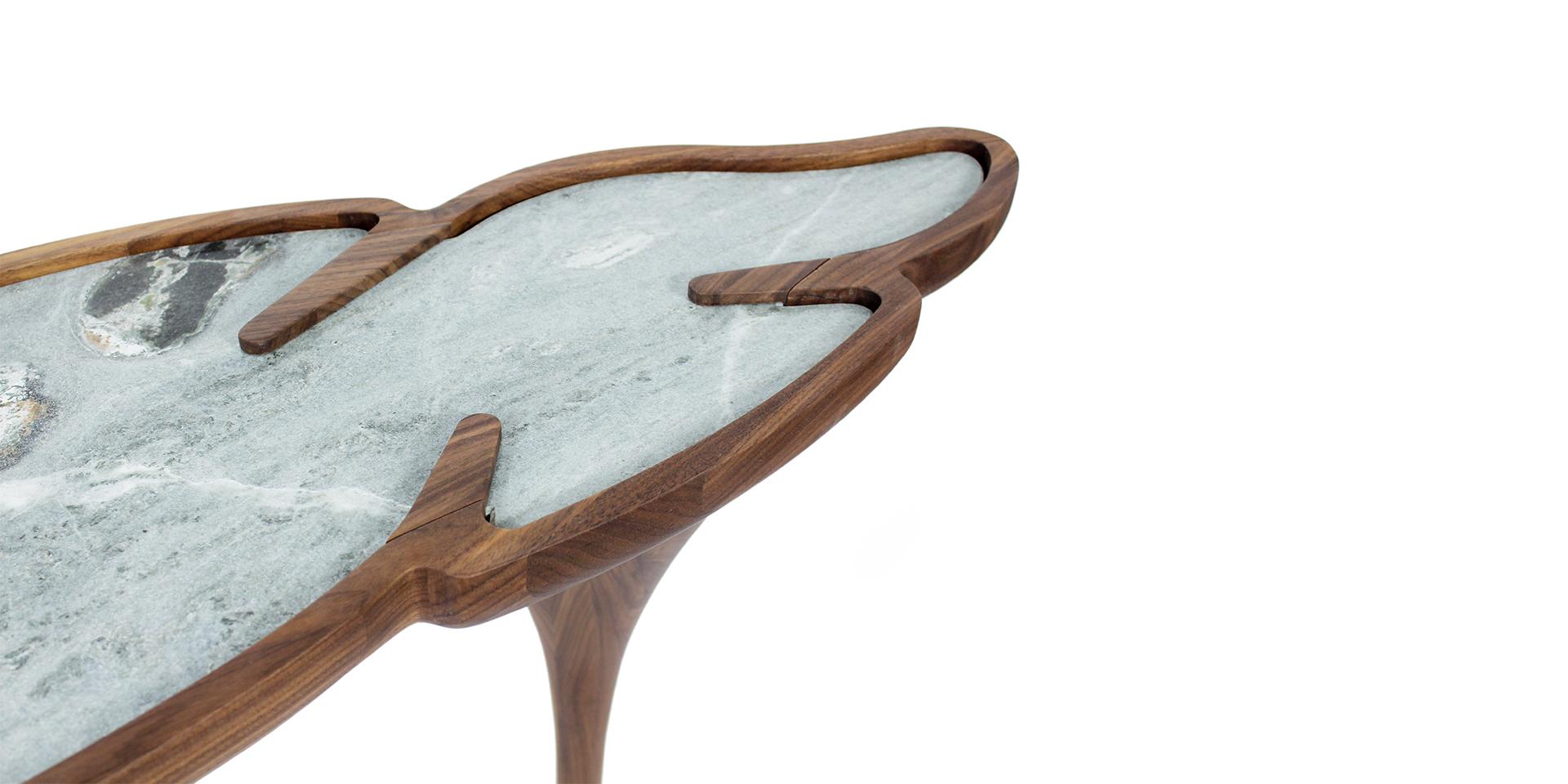 Hand-Crafted Korowai Console by Alma de Luce For Sale
