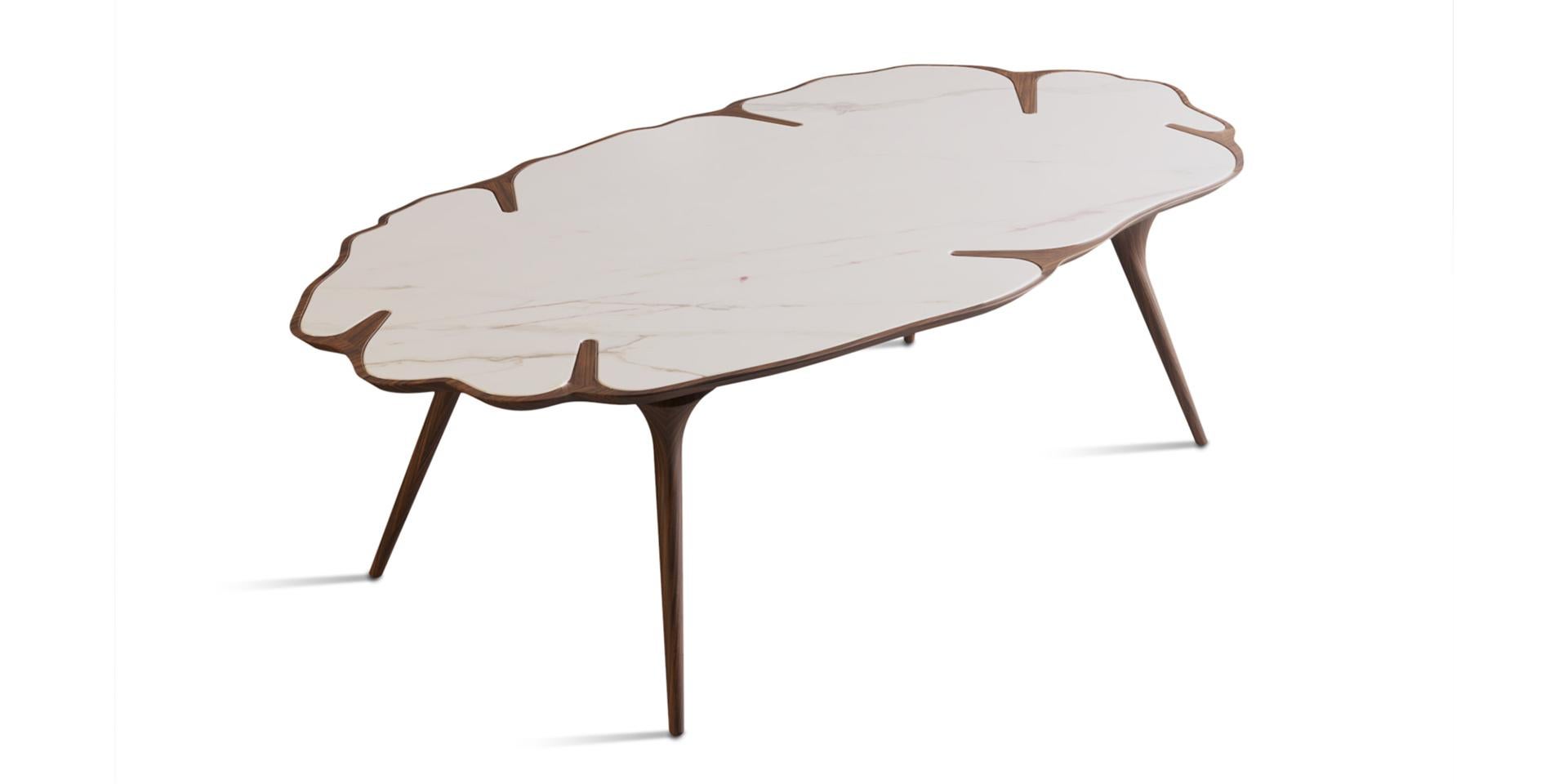Hand-Carved Korowai Dining Table by Alma de Luce For Sale