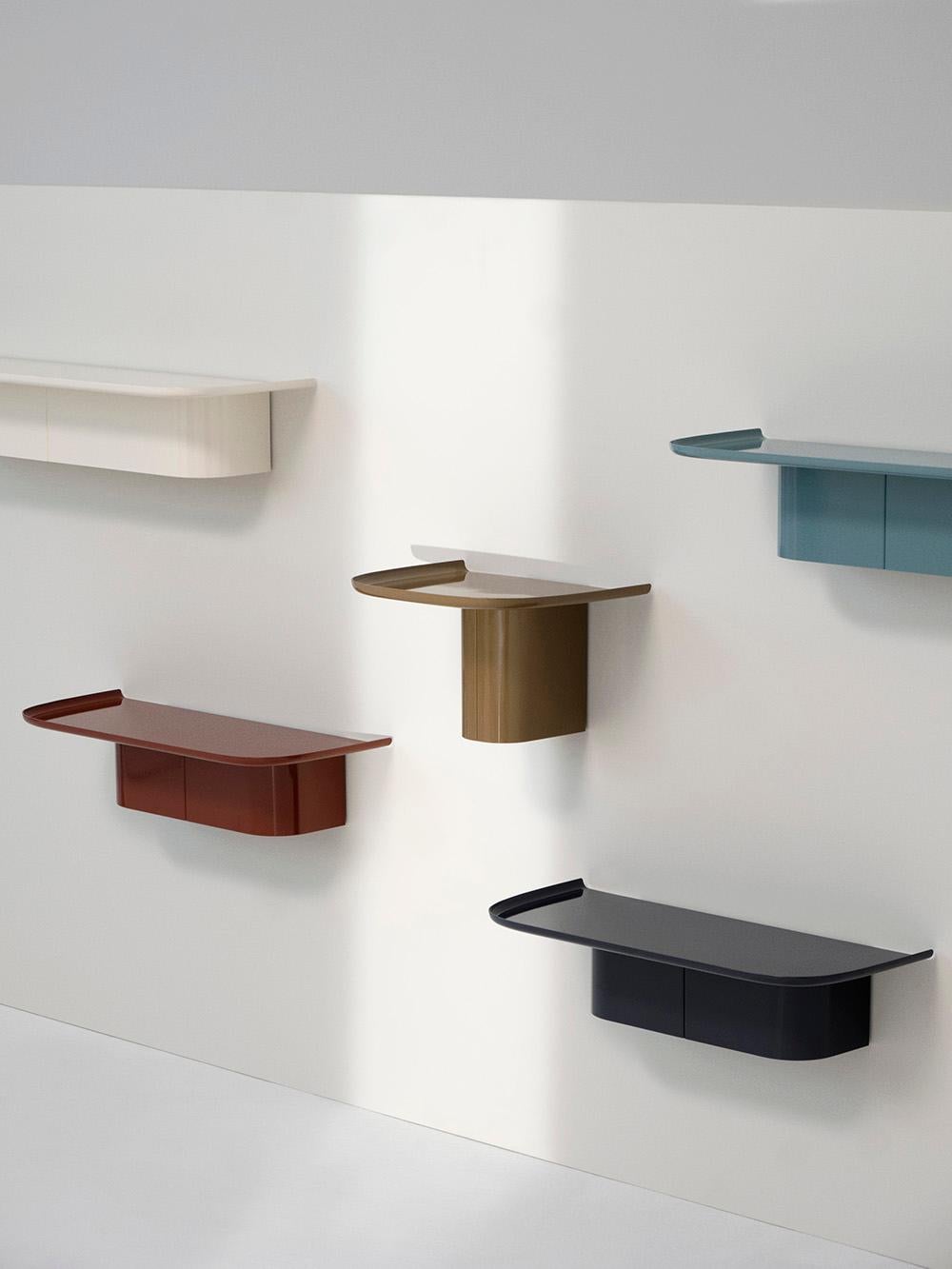Powder-Coated Korpus Shelf L in Sea Color by Andreas Bergsaker for Hay For Sale