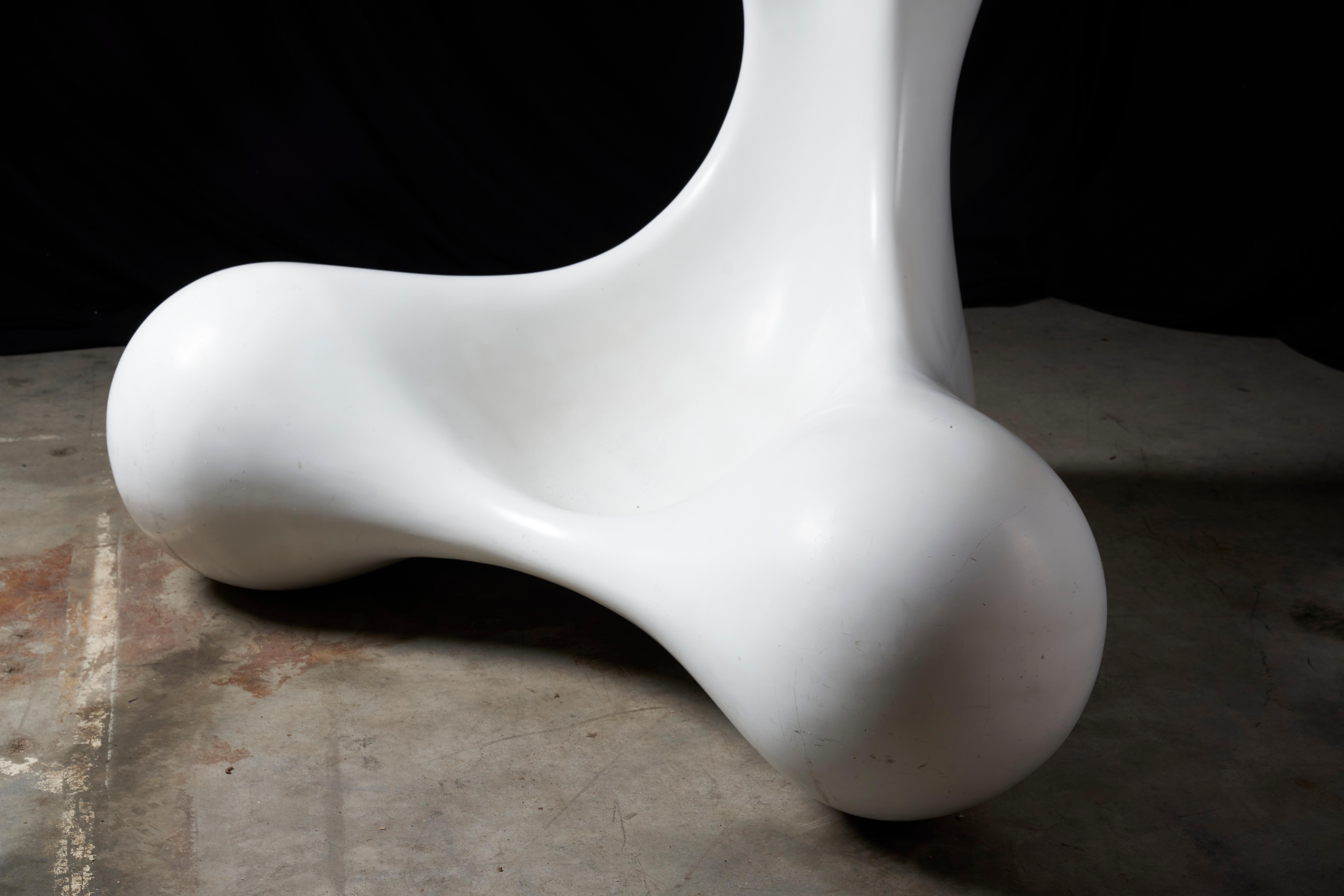 Dutch Kortekaas Chair in White Fiberglass For Sale