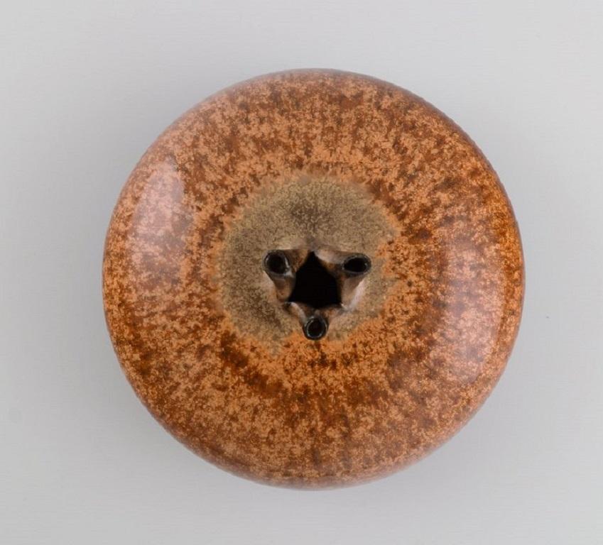 Körting Keramik, Runde Unikat-Vase aus glasiertem Steinzeug (Moderne)