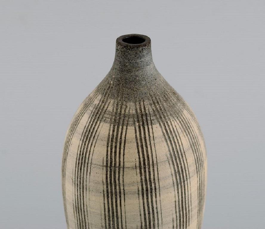 Mid-Century Modern Körting Ceramics, Unique Vase in Glazed Stoneware, Mid-20th C