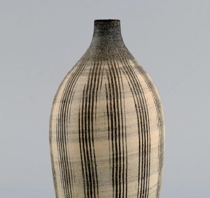 German Körting Ceramics, Unique Vase in Glazed Stoneware, Mid-20th C