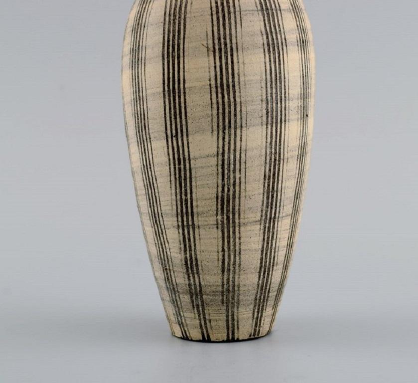Körting Ceramics, Unique Vase in Glazed Stoneware, Mid-20th C In Excellent Condition In Copenhagen, DK